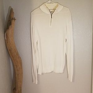 Old Navy white zip up sweater Medium